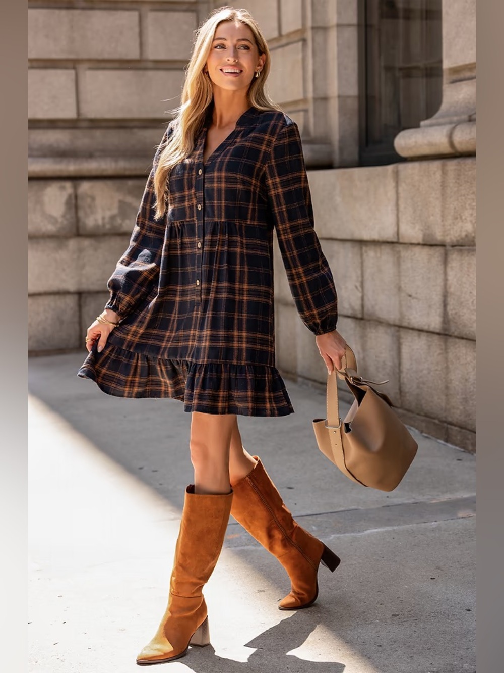 Plaid mini dress - Picture 3 of 6
